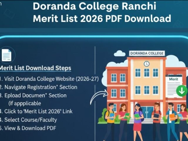 Doranda College Merit List 2026 PDF Download: BA, BSc, BCom Selection List