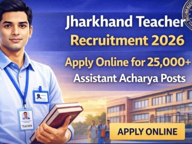 Jharkhand Teacher Recruitment 2026: Apply Online for 25,000+ Assistant Acharya Posts