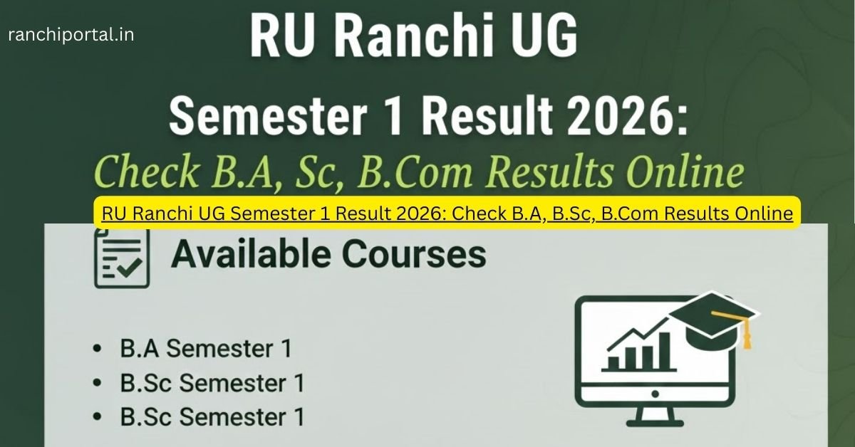 RU Ranchi UG Semester 1 Result 2026