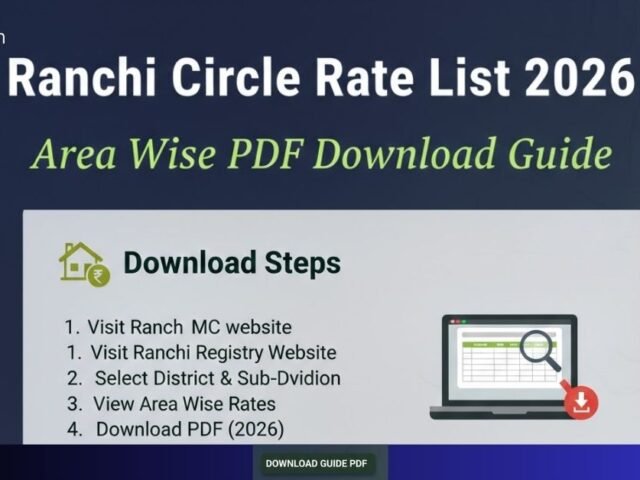 Ranchi Circle Rate List 2026 Area Wise PDF Download Guide