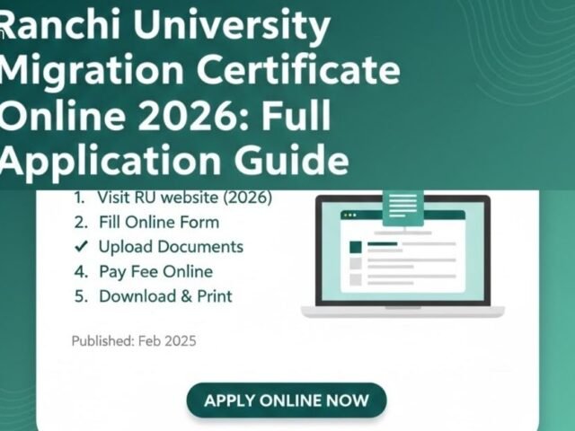 Ranchi University Migration Certificate Online 2026: Full Application Guide