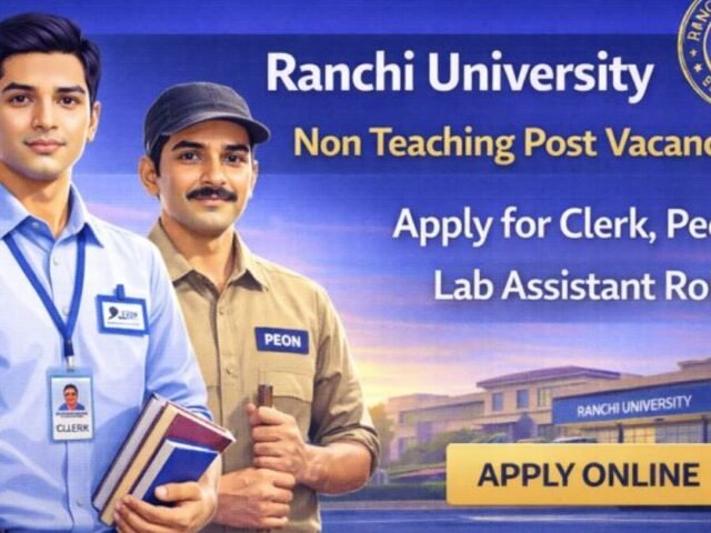 Ranchi University Non Teaching Post Vacancy 2026: Apply for Clerk, Peon & Lab Assistant Roles