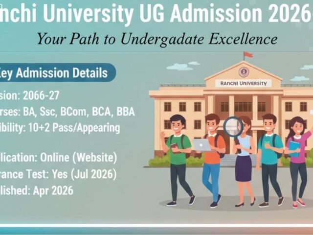 Ranchi University UG Admission 2026: Application Form Date and Process