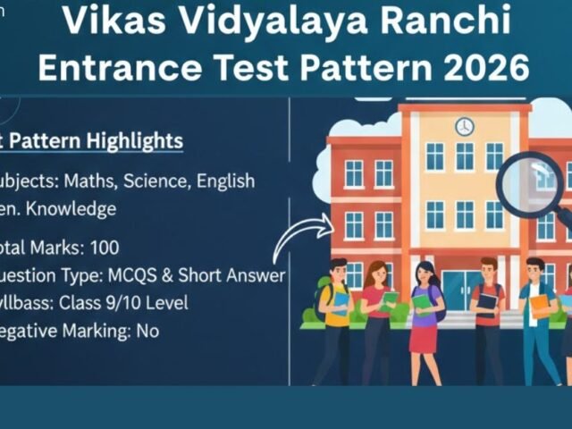Vikas Vidyalaya Ranchi Entrance Test Pattern 2026: Syllabus aur Marking Scheme