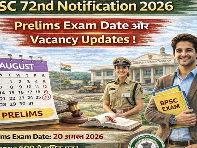 BPSC 72nd Notification 2026: Prelims Exam Date Aur Vacancy Updates