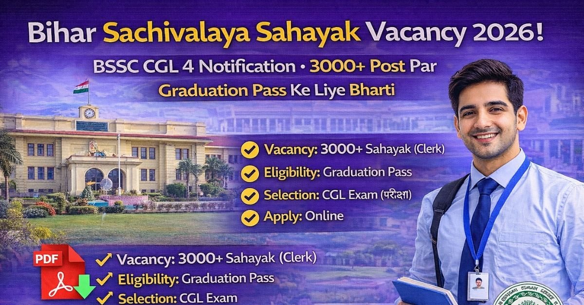 Bihar Sachivalaya Sahayak Vacancy 2026