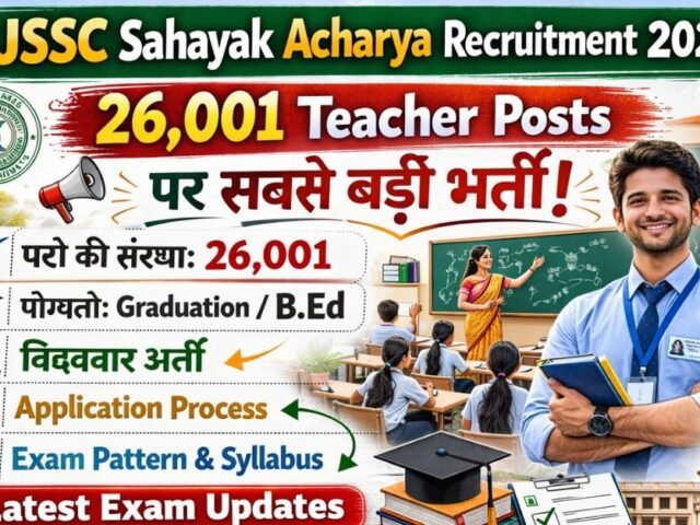 JSSC Sahayak Acharya Recruitment 2026: 26,001 Teacher Posts Par Sabse Badi Bharti! Latest Exam Updates