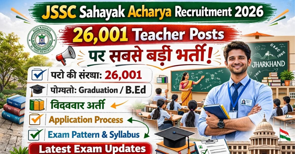 JSSC Sahayak Acharya Recruitment Updates