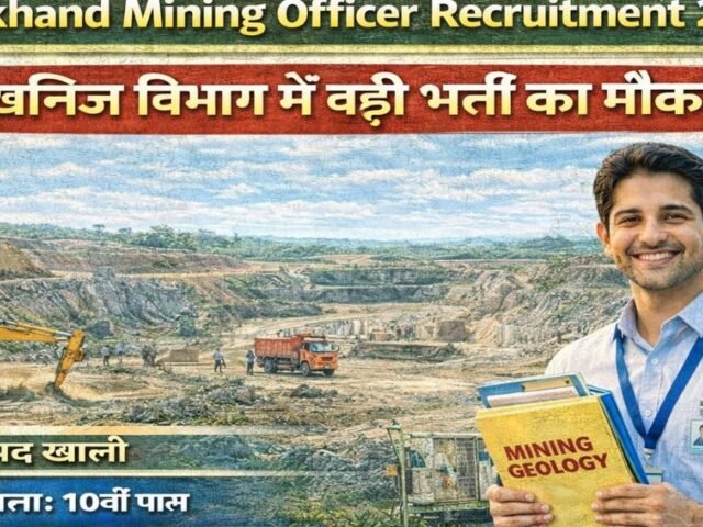 Jharkhand Mining Officer Recruitment 2026: Khanij Vibhag Mein Badi Bharti Ka Mauka