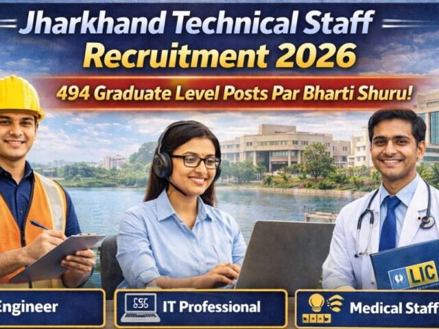Jharkhand Technical Staff Recruitment 2026: 494 Graduate Level Posts Par Bharti Shuru!
