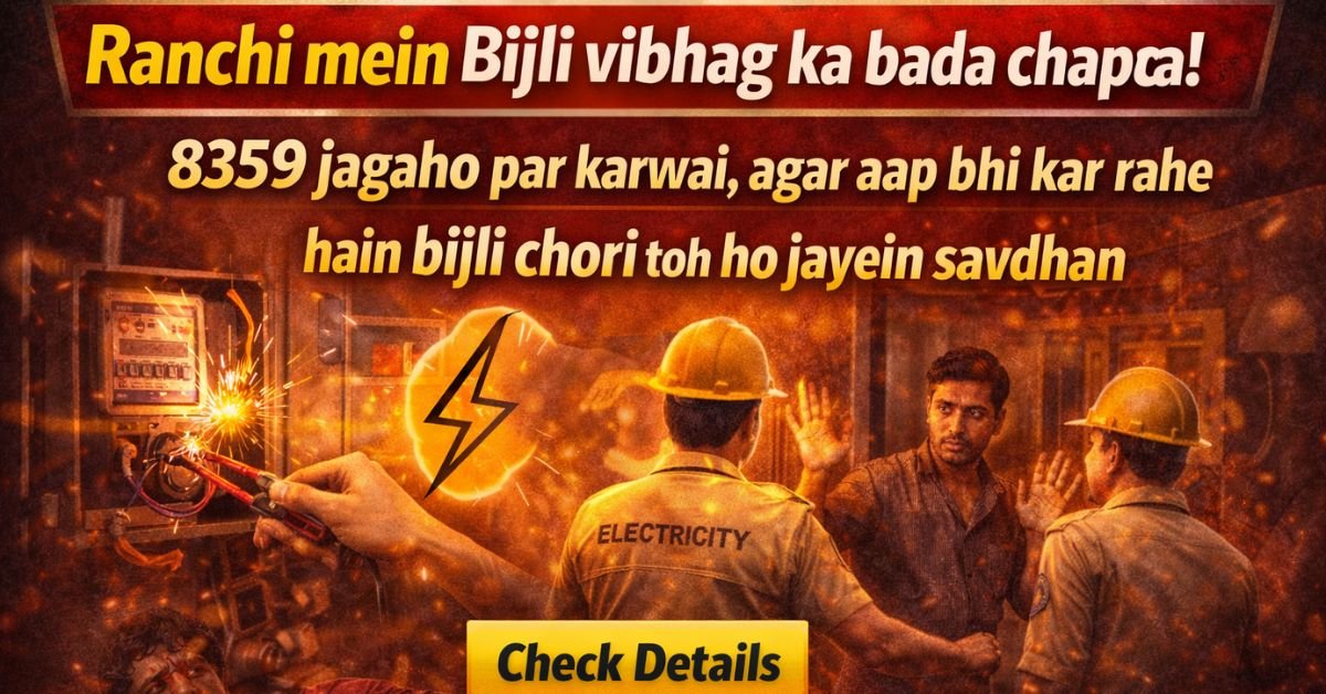 Ranchi Mein Bijli Vibhag Ka Bada Chapa