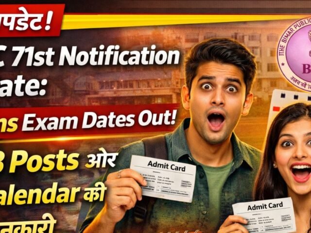 BPSC 71st Notification Update: Mains Exam Dates Out! 1298 Posts aur Naye Calendar Ki Poori Jankari