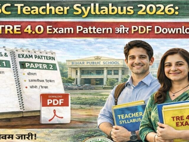 BPSC Teacher Syllabus 2026: TRE 4.0 Exam Pattern