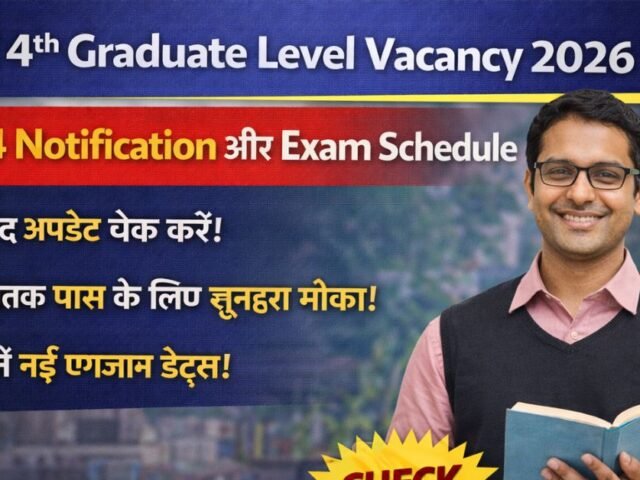 BSSC 4th Graduate Level Vacancy 2026: CGL-4 Notification aur Exam Schedule