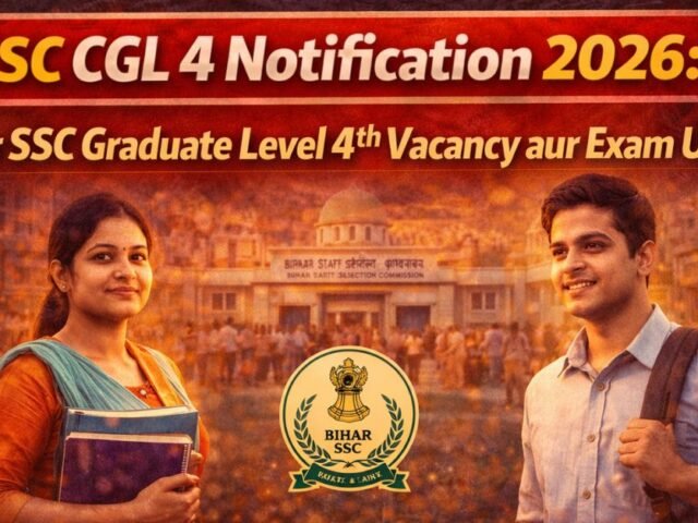 BSSC CGL 4 Notification 2026: Bihar SSC Graduate Level 4th Vacancy aur Exam Update