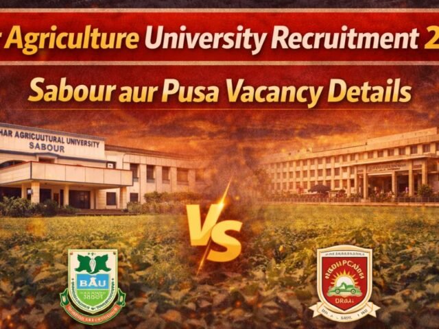 Bihar Agriculture University Recruitment 2026: Sabour aur Pusa Vacancy Details