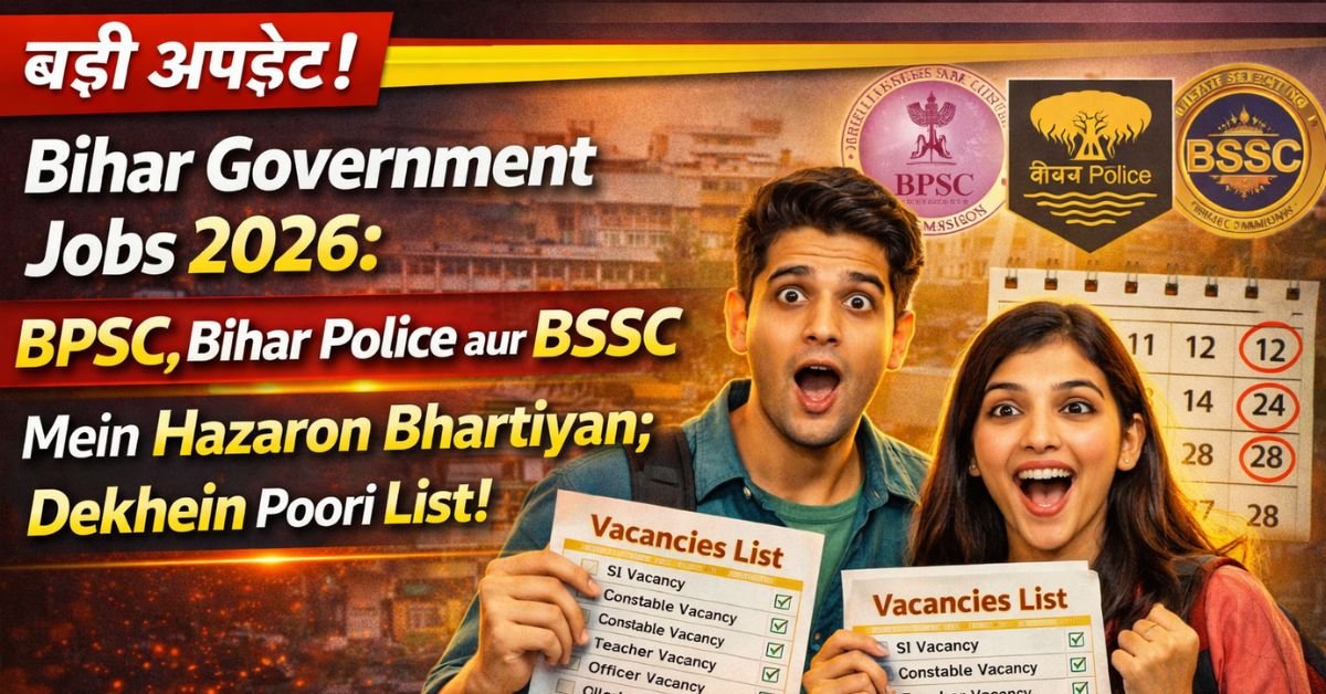 Bihar Government Jobs 2026 Upcoming Vacancies
