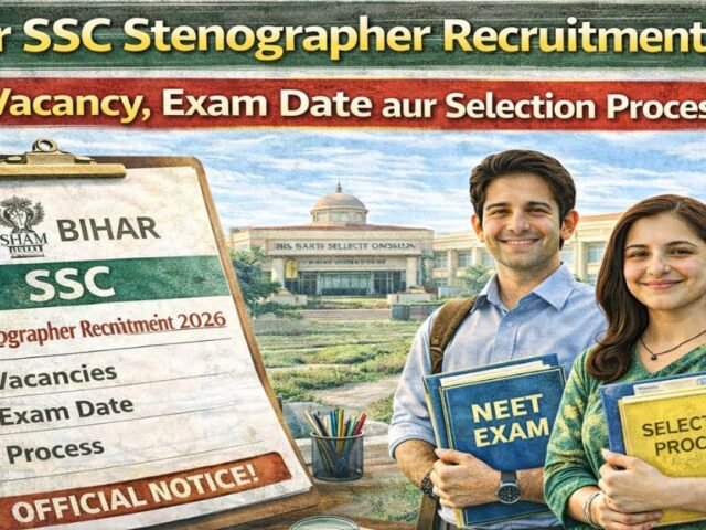 Bihar SSC Stenographer Recruitment 2026: Vacancy, Exam Date aur Selection Process