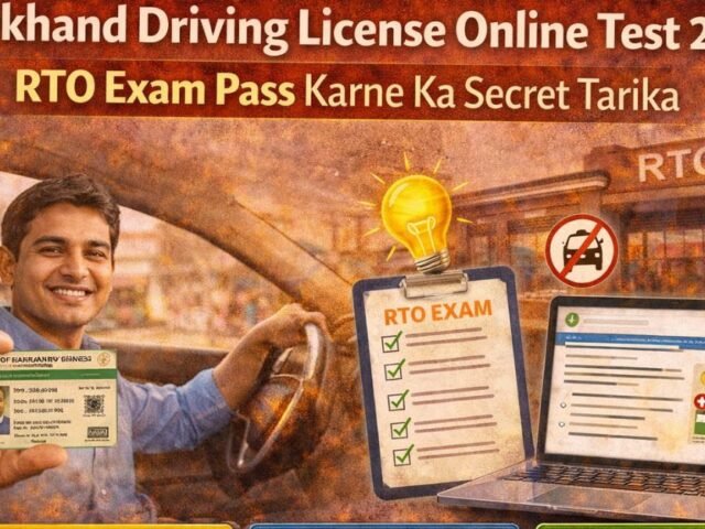 Jharkhand Driving License Online Test 2026 RTO Exam Pass Karne Ka Secret Tarika