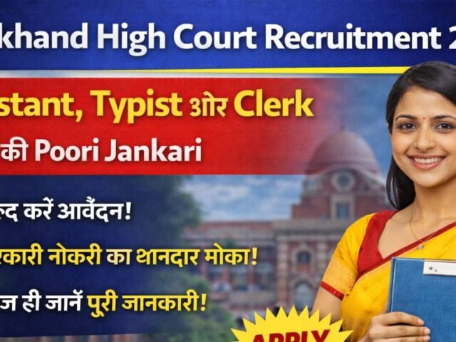 Jharkhand High Court Recruitment 2026: Assistant, Typist aur Clerk Bharti ki Poori Jankari