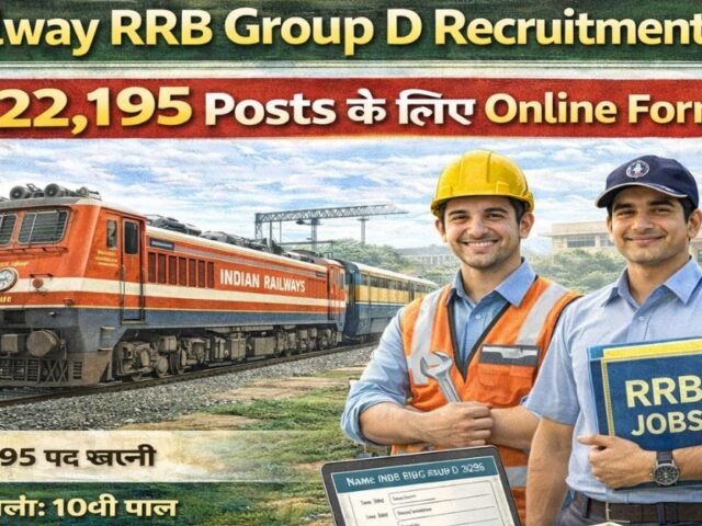 Railway RRB Group D Recruitment 2026: 22,195 Posts Ke Liye Online Form