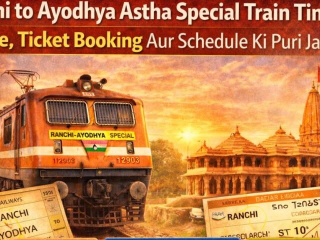 Ranchi to Ayodhya Astha Special Train Time: Route, Ticket Booking Aur Schedule Ki Puri Jankari