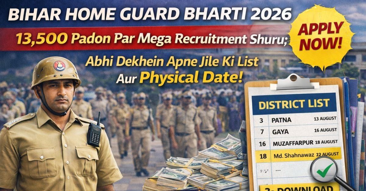 Bihar Home Guard Bharti 2026 All District List