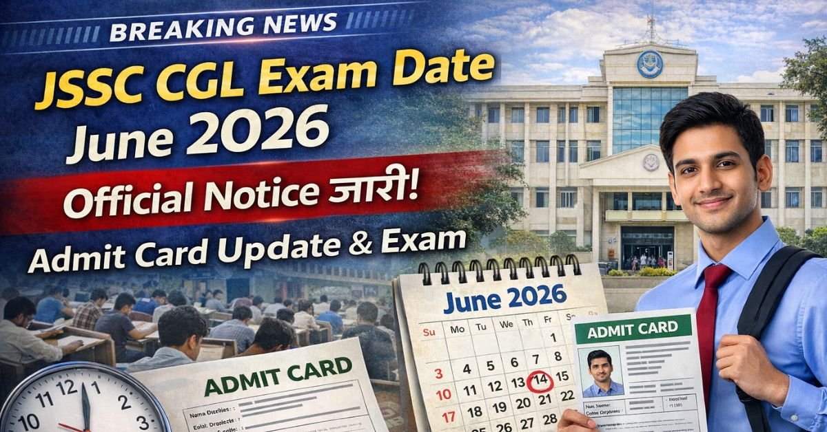 JSSC CGL Exam Date June 2026 Notice