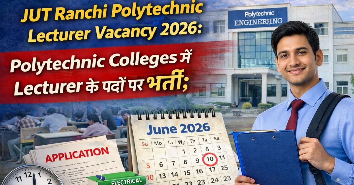 JUT Ranchi Polytechnic Lecturer Vacancy 2026