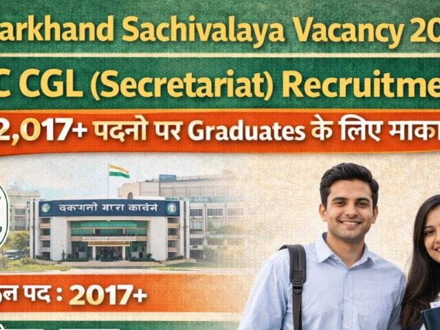 Jharkhand Sachivalaya Vacancy 2026: JSSC CGL (Secretariat) Recruitment; 2,017+ Padon Par Graduates Ke Liye Mauka