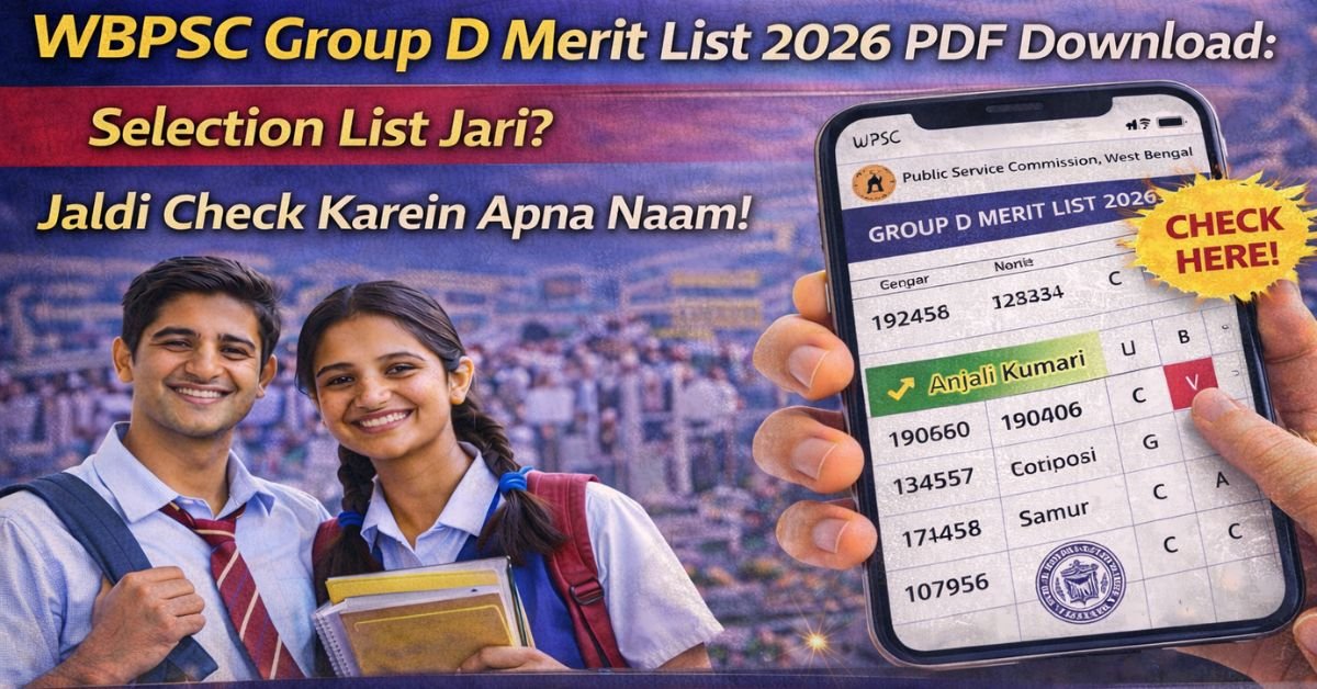 WBPSC Group D Merit List 2026 PDF Download