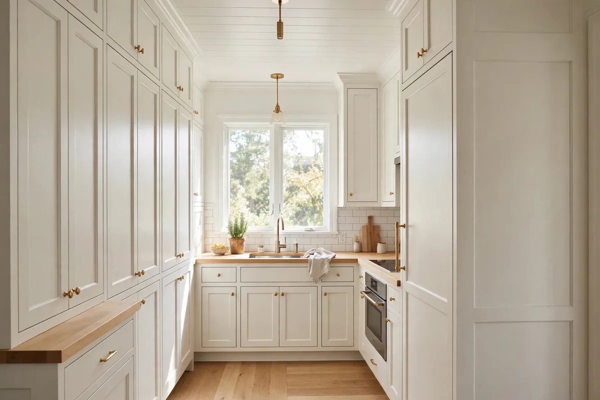 Small kitchen decor idea: Take Storage All the Way to the Ceiling