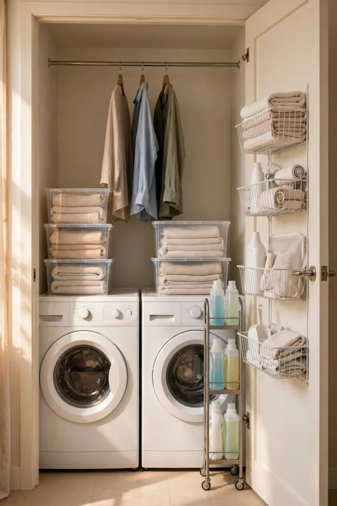 Laundry Closet With No Shelves: 9 Fixes Under $50