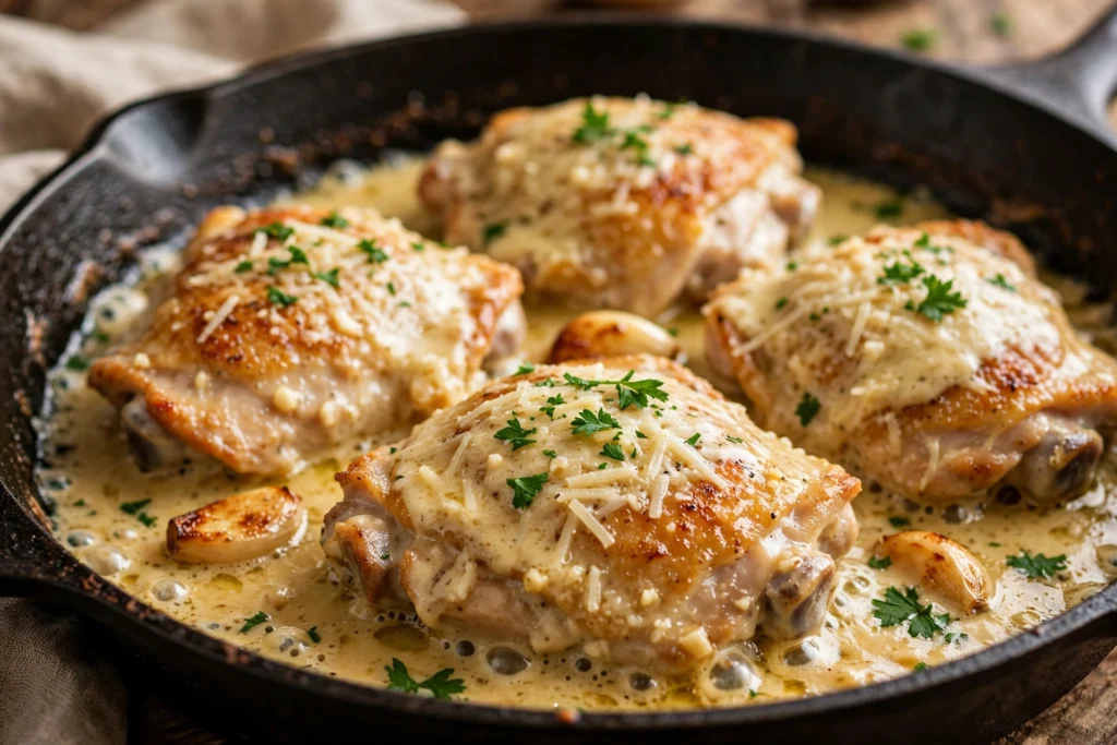 Creamy Garlic Butter Chicken Thighs (30 Minutes)