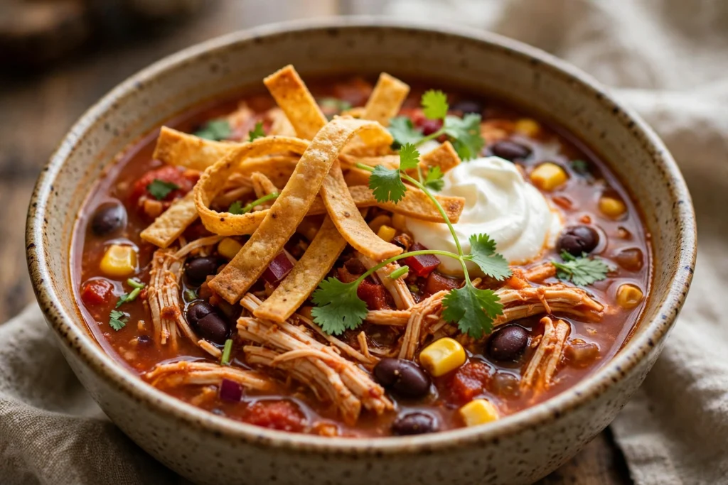 Slow Cooker Chicken Tortilla Soup
