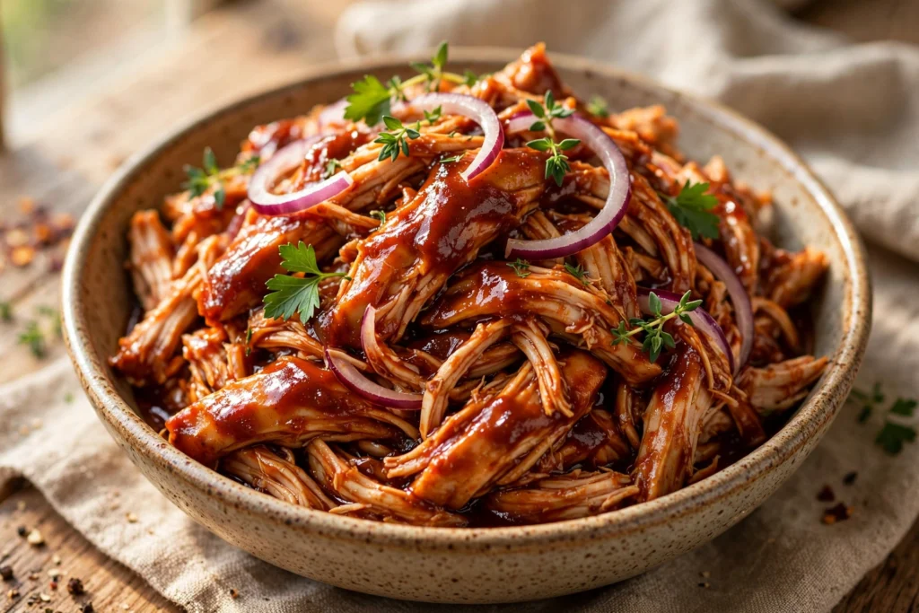 Slow Cooker Pulled BBQ Chicken