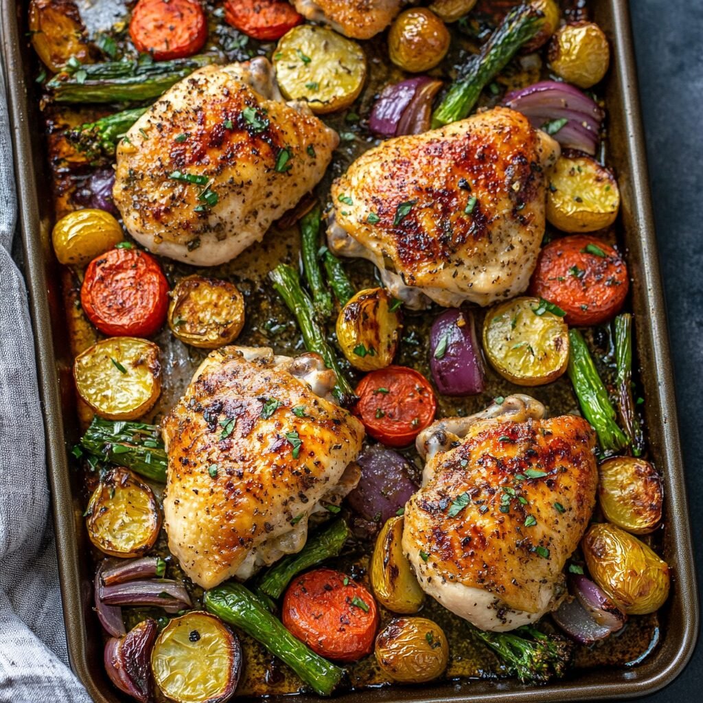 Easy Sheet Pan Chicken Dinner for Busy Weeknights (One Pan, 35 Minutes)